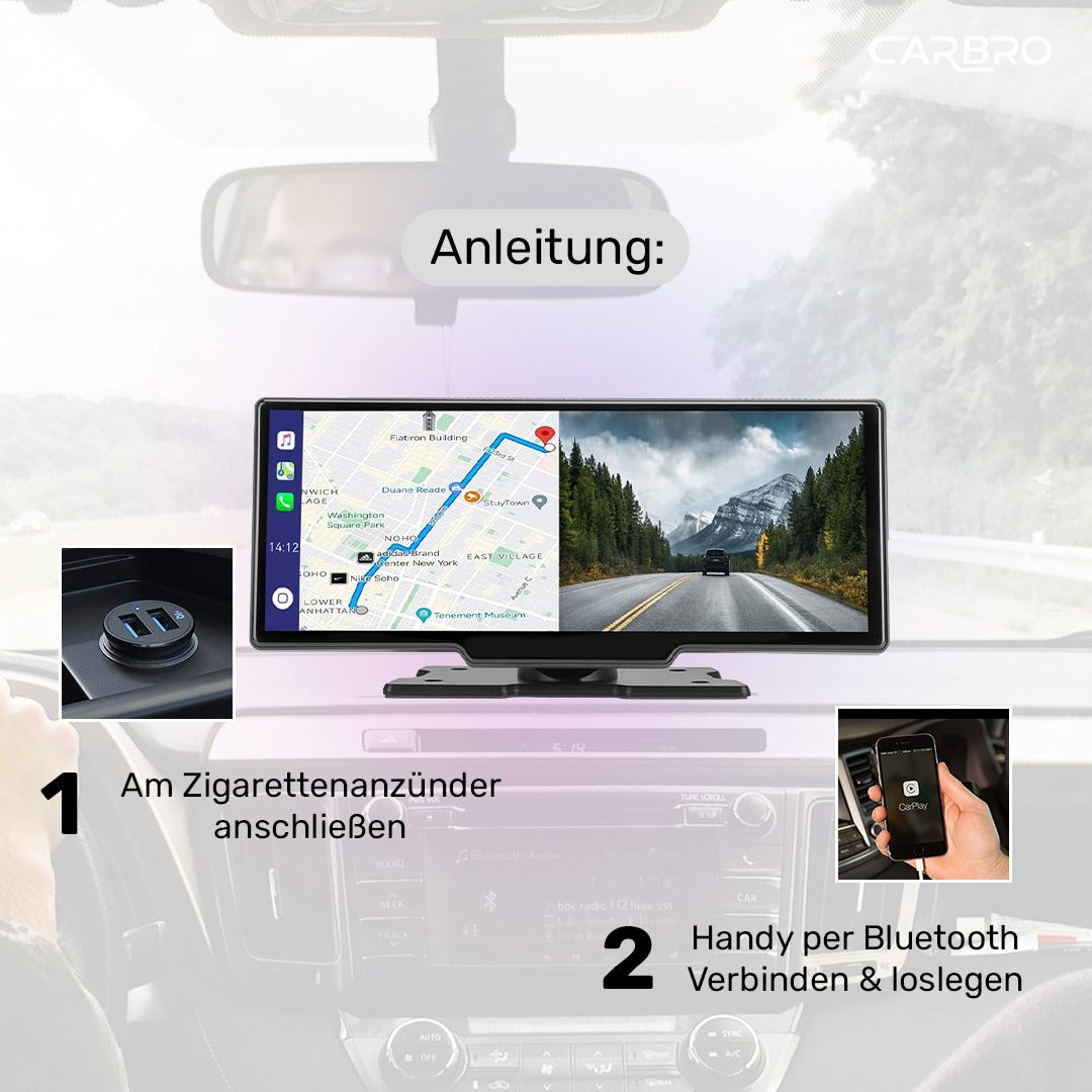CarBro - Einfache CarPlay-Installation mit speziellen Klebestreifen